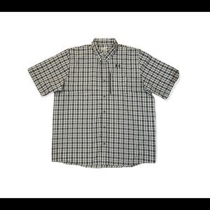 Under Armour Size-2XL, Light-Weight Seersucker Plaid Gray Shirt
